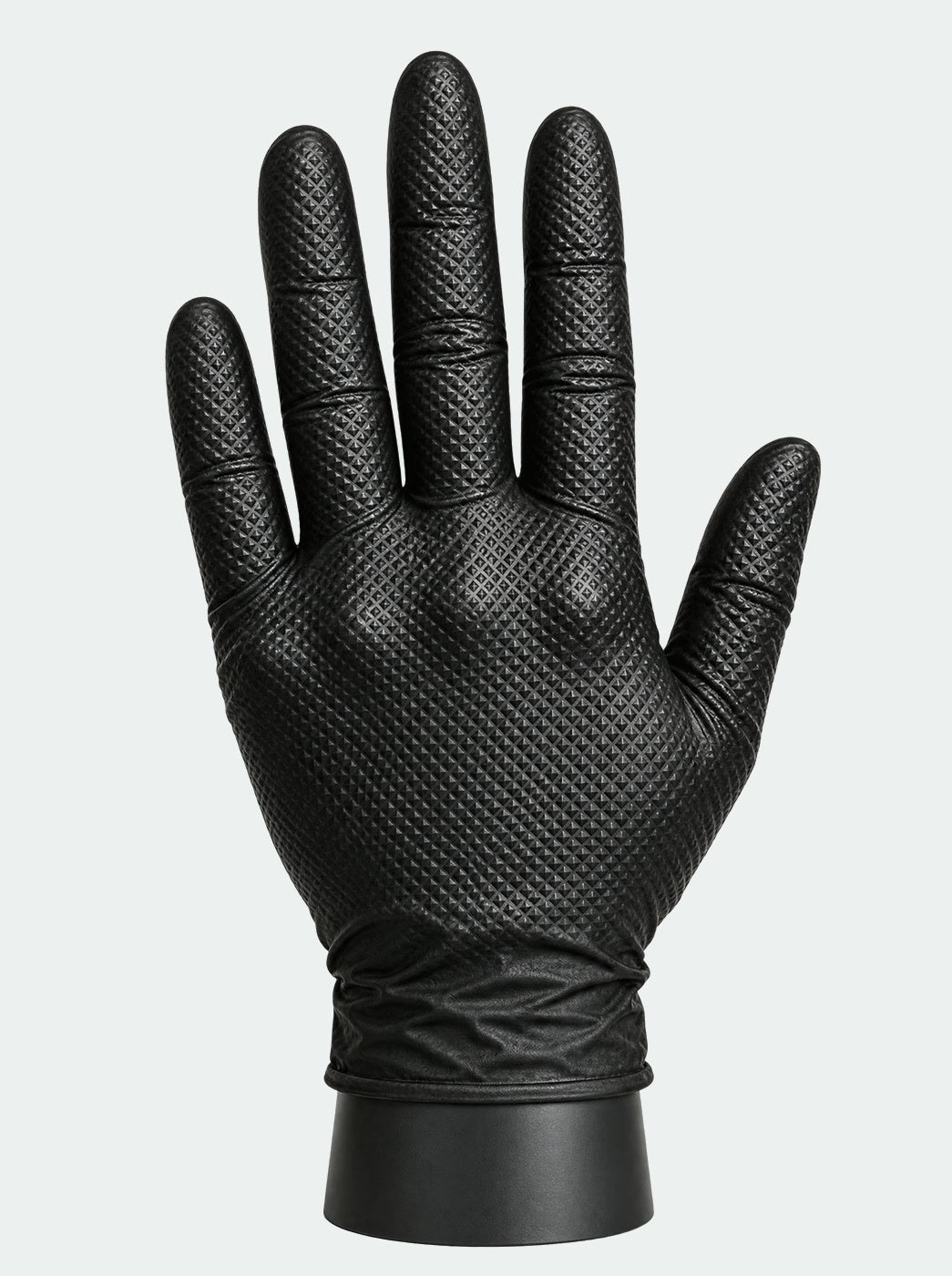 Black OM Diamond Grip glove, back of hand and knuckles
